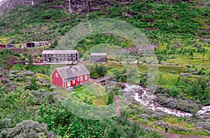 Cottages in Myrdal, Aurland, Norway