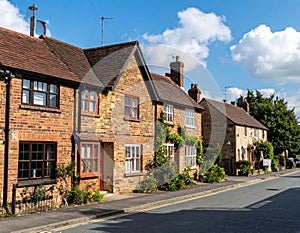 cottages in a small town in the UK, AI generated