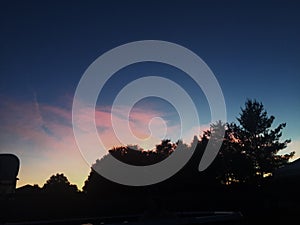 Pink Clouds and Blue Sky