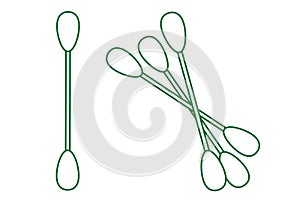 Cotton bud sticks icon