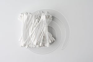 cotton bud on white background. object picture for graphic designer