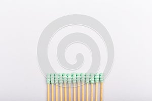 Cotton buds isolated on white background