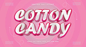 Cotton Candy 3d editable text effect template