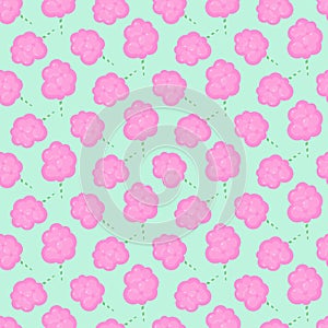 Cotton candy floss seamless pattern