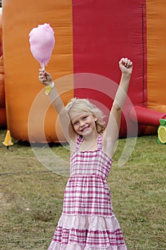 Cotton candy girl photo