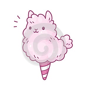 Cotton candy llama photo