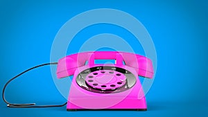 Cotton candy pink vintage telephone