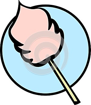 Cotton candy sweet dessert. Vector file available