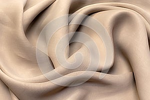 Cotton fabric beige color in the art layout