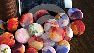 Cotton fabric buttons