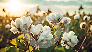 Cotton flower branch nature softness farming