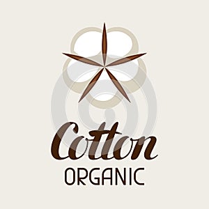 Cotton label. Emblem for clothing and production