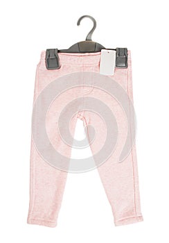 Cotton pink sport pants for childrens.