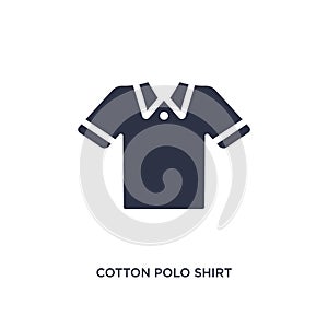 cotton polo shirt icon on white background. Simple element illustration from clothes concept