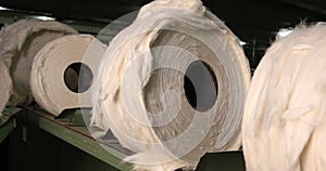 Cotton rolls in textile Factory