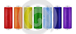 Cotton sewing thread spools set