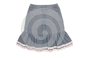 Cotton skirt with flounces