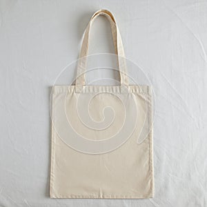 Cotton tote bag on a white background. The bag is rectangular with two handles,