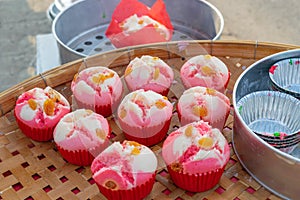 Cotton wool or fluff is a homemade cupcake in Thailand