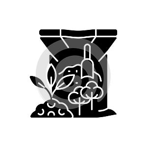 Cottonseed meal black glyph icon photo