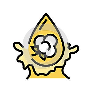 cottonseed oil liquid yellow color icon vector illustration photo