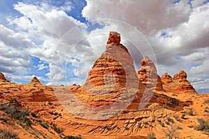 Cottonwood Teepees, a rock formation near The Wave at Coyote Buttes South CBS, Paria Canyon Vermillion Cliffs Wilderness