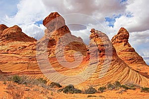 Cottonwood Teepees, a rock formation near The Wave at Coyote Buttes South CBS, Paria Canyon Vermillion Cliffs Wilderness