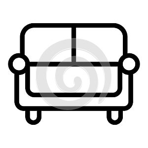 Couch line icon. Sofa vector illustration isolated on white. Divan outline style design, designed for web and app. Eps