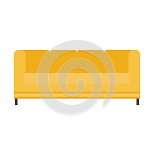 Couch sofa illustration furniture vector icon. Interior home living room style. Relax flat cozy seat. Fashion settee graphic divan