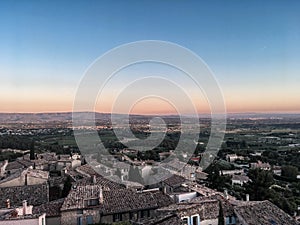 Coucher de soleil au Barroux, Provence et Luberon