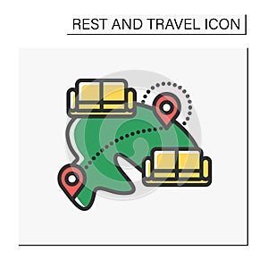 Couchsurfing color icon