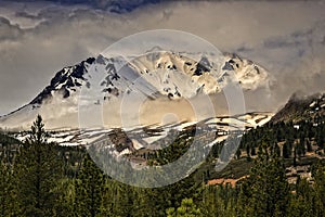 Coudy early morning, Lassen Peak, Lassen Volcanic National Park