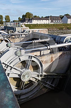 Couesnon dam near the Mont Saint-Michel