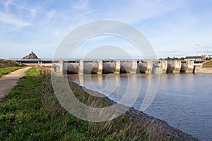 Couesnon dam near the Mont Saint-Michel