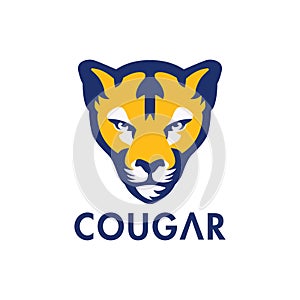 Cougar logo mascot vector design template