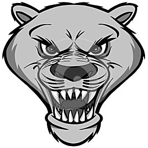 Cougar Mascot Head Illustration