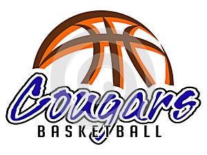 Cougars Basketball Team Graphic