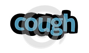 COUGH background writing vector design on white background