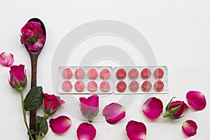 Cough sore throat pastille colorful pills for health care