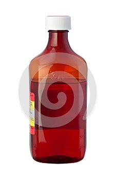 Cough Syrup Medicine Bottle (with clipping path)