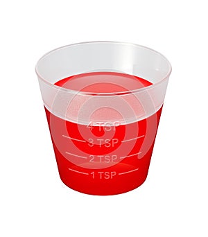 Cough Syrup Medicine Cup isolated