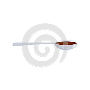 Cough syrup spoon icon flat isolated vector