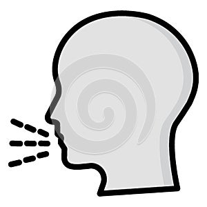 Coughing Isolated Vector icon which can be easily modified or edit