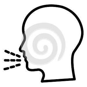 Coughing Isolated Vector icon which can be easily modified or edit