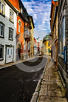 Couillard Street, Old Quebec, Quebec Province, Canada.