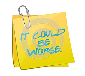 It could be worse post it illustration design