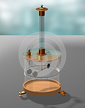 Coulomb`s Torsion Balance. Coulomb`s experiment. The torsion balance apparatus.