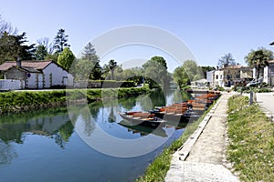 Coulon town in France.