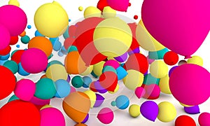 Couloured balloons background