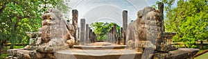 The Council Chamber, Polonnaruwa, Sri Lanka. Panorama